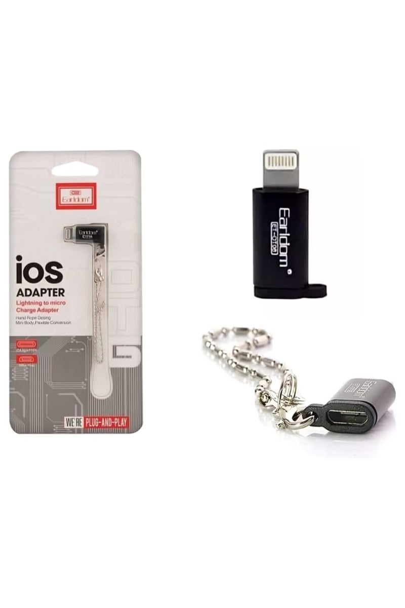 Earldom et-ot08 lightning to micro charge adapter otg adapter - black - Image 5