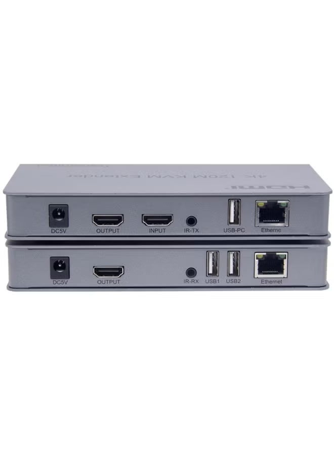 Reacon موسعات KVM HDMI 120M – فيديو 4K عبر الإيثرنت مع دعم لوحة المفاتيح والماوس والشاشة اللمسية للمكتب والمنزل والألعاب - Image 3