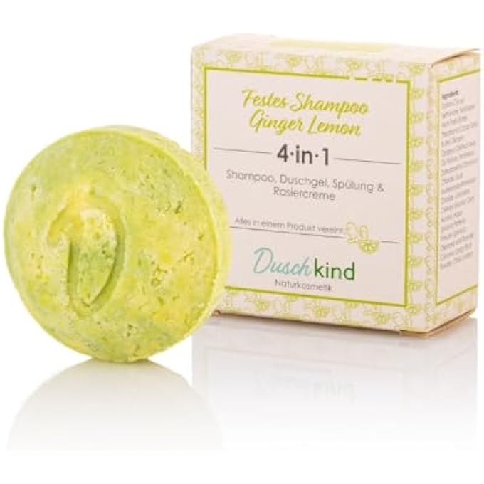 NATURAL COSMETICS GINGER LEMON SOLID SHAMPOO & SHOWER GEL & CONDITIONER & SHAVING CREAM VEGAN FORMULA 1 PIECE 56 G FOR NORMAL HAIR RECYCLABLE PACKAGING - Image 2