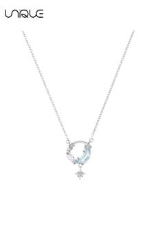 Unique Necklaces - Star and Moon Necklaces - Rhinestone Necklaces - Fashion Simplicity - Gifts for Women  - Image 1