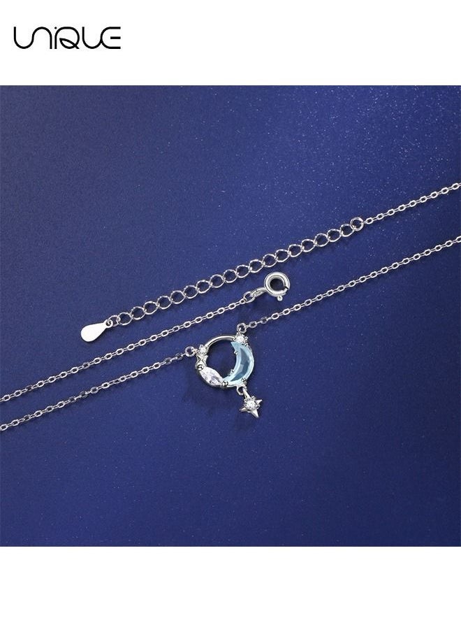 Unique Necklaces - Star and Moon Necklaces - Rhinestone Necklaces - Fashion Simplicity - Gifts for Women  - Image 2