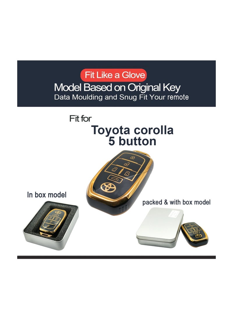 TOYOTA - 5 Button Remote Control Fob Cover Flip Remote Key Shell  for TOYOTA Corolla - Image 1