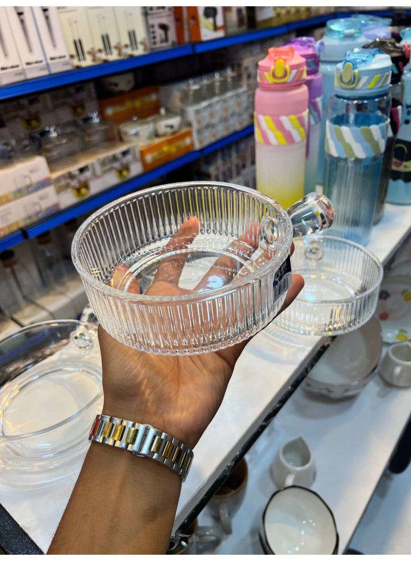 طاجن حراري بيد طاحن لتقديم الماكولات و المقبلات بيدخل الميكرويف و بيتحمل الحرارة و البرودة كوالتي و خاامه عالية الجودة750 ملي ..مقاس 15.5*6سم متوفر المضلع و الساده - Image 2