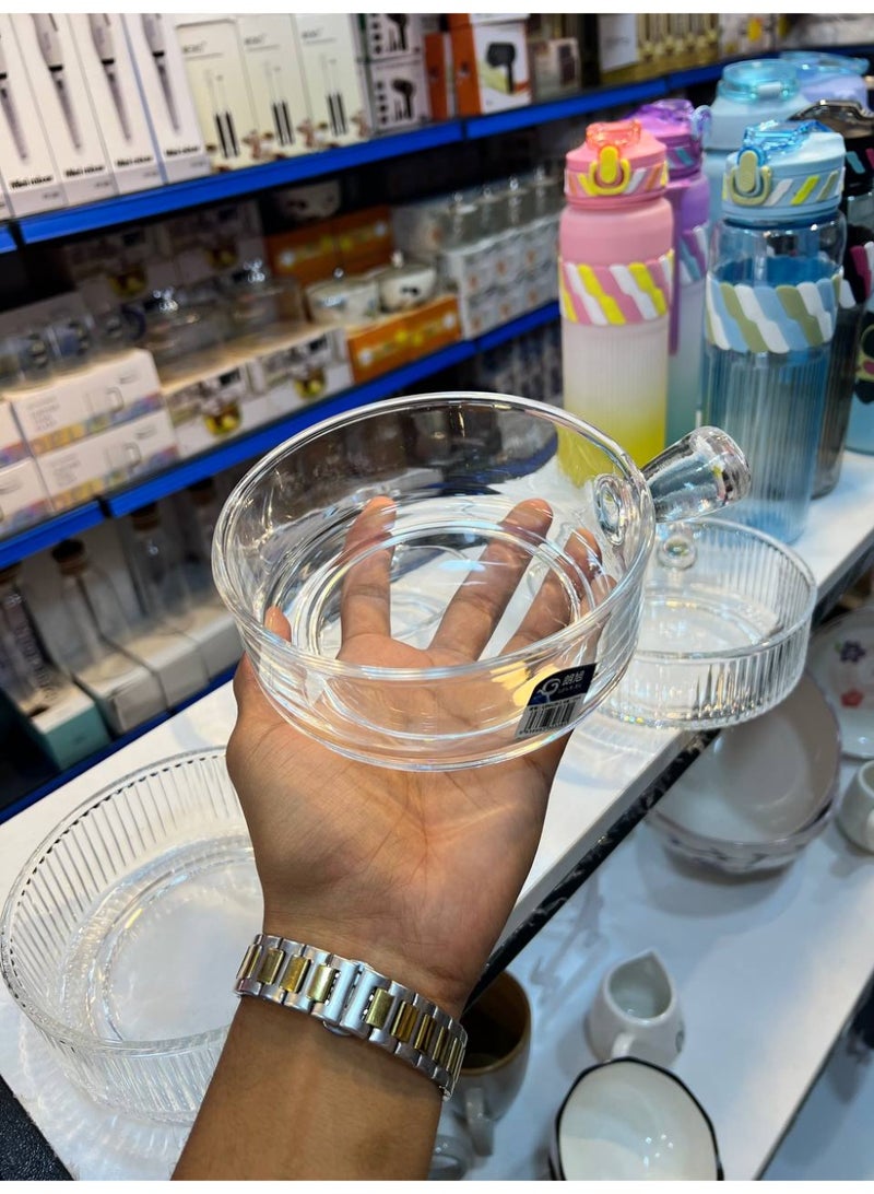 طاجن حراري بيد طاحن لتقديم الماكولات و المقبلات بيدخل الميكرويف و بيتحمل الحرارة و البرودة كوالتي و خاامه عالية الجودة750 ملي ..مقاس 15.5*6سم متوفر المضلع و الساده - Image 1