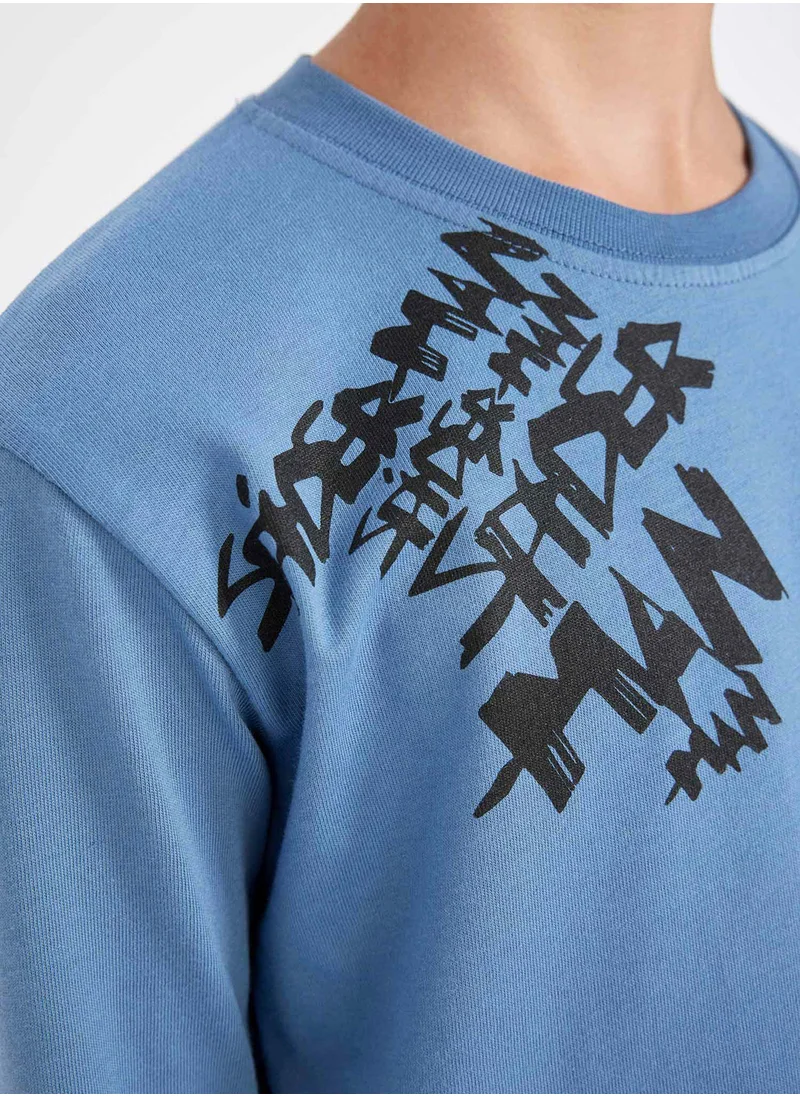 DeFacto Marvel Comics Crew Neck Long Sleeve T-Shirt
