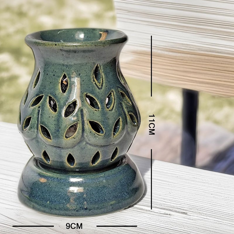 Aatiutik Aatiutik Handcrafted Ceramic Electric Fragrance Aroma Diffuser Oil Burners Nigh Lamp Light Electric Diffuser for Home Oud Gold Fragrance Oils of 10 ml Each - Image 5