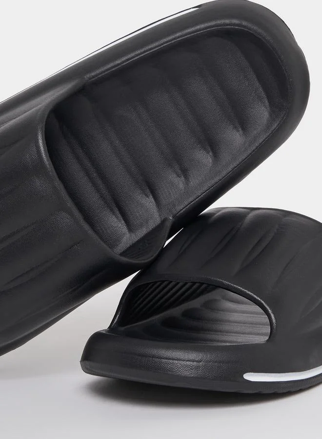 Styli Abstract Design Foam Sole Open Toe Slides