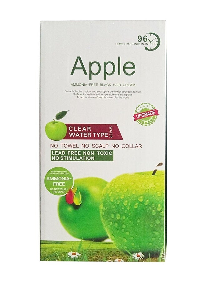 APPLE COSMETIC Apple Ammonia Free Black Dye Hair Cream 500+500Ml  - Image 1