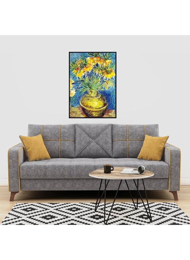 CHengQiSM - 1000 Piece Puzzle for Adults Fritillaries in a Copper Vase by Van Gogh Jigsaw Puzzles 1000 Pieces Puzzles for Adults 1000 Pieces Oil Painting Puzzle 1000 Pieces Jigsaw Puzzles 1000 Pieces for Adults - Image 1