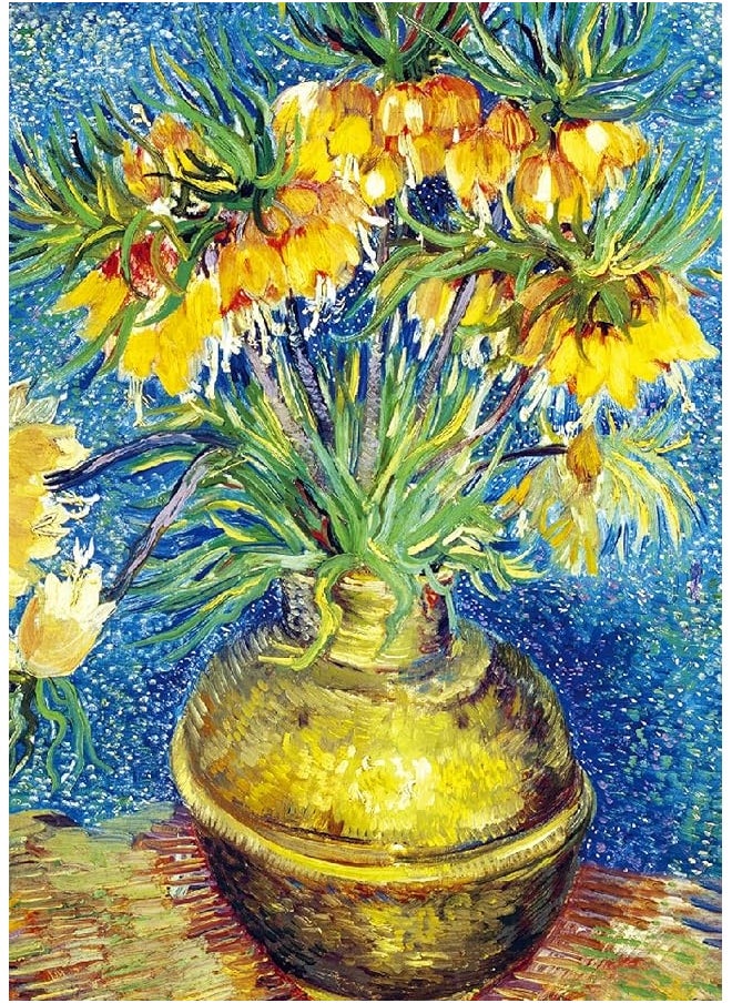 CHengQiSM - 1000 Piece Puzzle for Adults Fritillaries in a Copper Vase by Van Gogh Jigsaw Puzzles 1000 Pieces Puzzles for Adults 1000 Pieces Oil Painting Puzzle 1000 Pieces Jigsaw Puzzles 1000 Pieces for Adults - Image 1