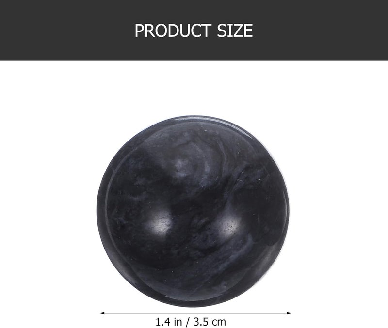 Healifty Jade Hand Massage Ball Health Exercise Ball 2 Pcs Black - Image 5