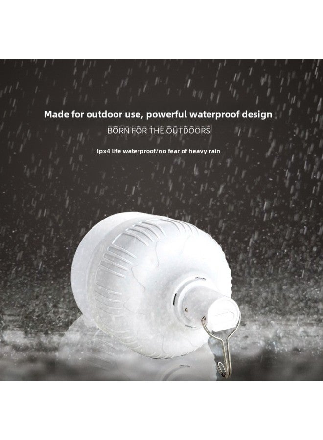 Stall Night Market Lights Super Bright LED Rechargeable Bulb Lights Home Power Outage Emergency Outdoor Camping Camping Lights-Color:D75 Smart (50 Beads 5600mA Four Lithium Battery) Super 300W Incandescent Lamp  With Charging Treasure Function - Image 3