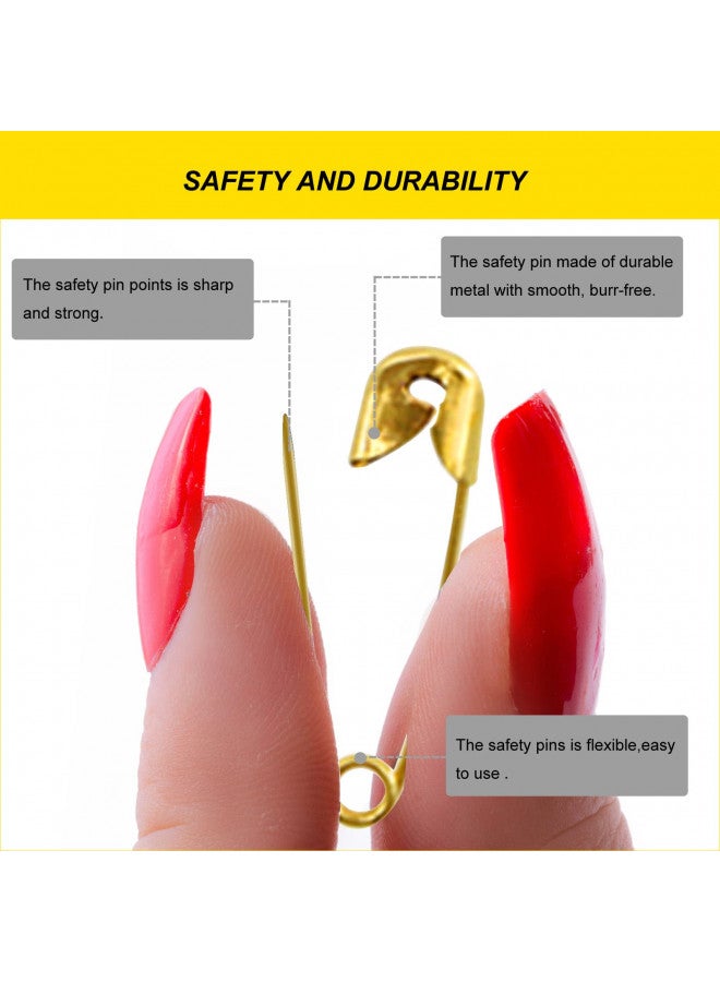 keepsweat Gold Safety Pins,Small Safety Pins for Clothes,19mm Metal Mini Saftey Pin for Tag Art Crafting Sewing Jewelry Making (120Pcs/Box) - Image 3