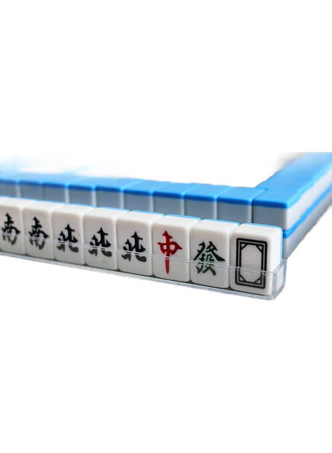Sheng Yu قطع Mahjong من Shengyu، Mahjong للسفر مصغر، حجم صغير 24 مم، أزرق سماوي، 144 قطعة، مجموعة Mahjong مصغرة محمولة لطيفة للسكن الجامعي - Image 2