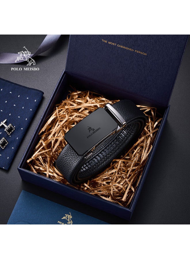 Polomeisdo Men's Leather Belt Men's Automatic Buckle Belt Jd Self-operated New Year Gift For Boyfriend Husband Father - Image 3