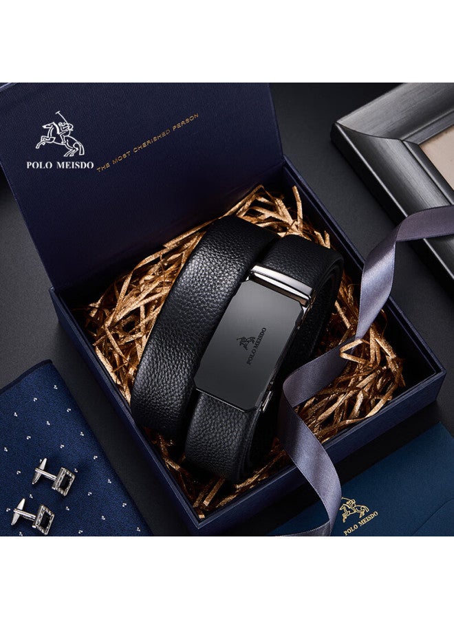 Polomeisdo Men's Leather Belt Men's Automatic Buckle Belt Jd Self-operated New Year Gift For Boyfriend Husband Father - Image 2
