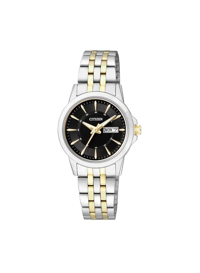 سيتيزن Women's Stainless Steel Strap with Two-Tone Gold Plating  Watch EQ0608-55E - 27.5 mm