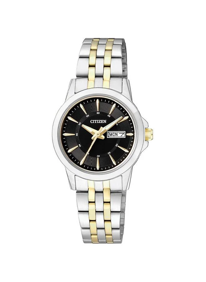 سيتيزن Women's Stainless Steel Strap with Two-Tone Gold Plating  Watch EQ0608-55E - 27.5 mm