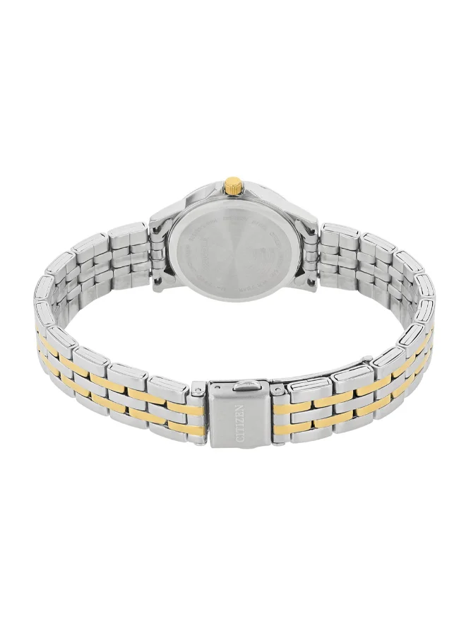 CITIZEN  Women's Stainless Steel Strap with Two-Tone Gold Plating Analog Watch EQ0608-55E - 27.5 mm for Women | Best Price UAE