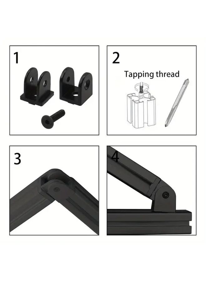 2020 Series Aluminum Extrusion Profile Black Flexible Pivot Joint Connector for 3D Printer Accessories - Image 4