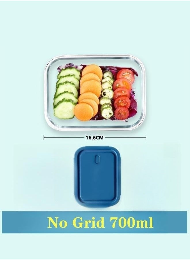 XiuWoo 3 Piece Microwave Heating High Borosilicate Glass Lunch Boxes Glass Bowls 1000ml, 960ml, 700ml with Insulation Bag Borosilicate Glass
blue  - Image 5