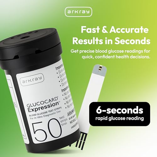 GLUCOCARD Expression ARKRAY GLUCOCARD Expression Blood Glucose Test Strips - No Coding, 0.8 Microliter & Fast 6-Second Results - Compatible with GLUCOCARD Expression Blood Glucose Meter - 50 Count - Image 2