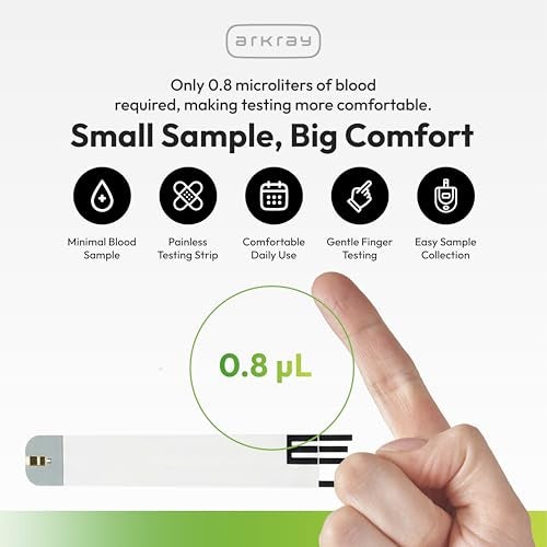 GLUCOCARD Expression ARKRAY GLUCOCARD Expression Blood Glucose Test Strips - No Coding, 0.8 Microliter & Fast 6-Second Results - Compatible with GLUCOCARD Expression Blood Glucose Meter - 50 Count - Image 3