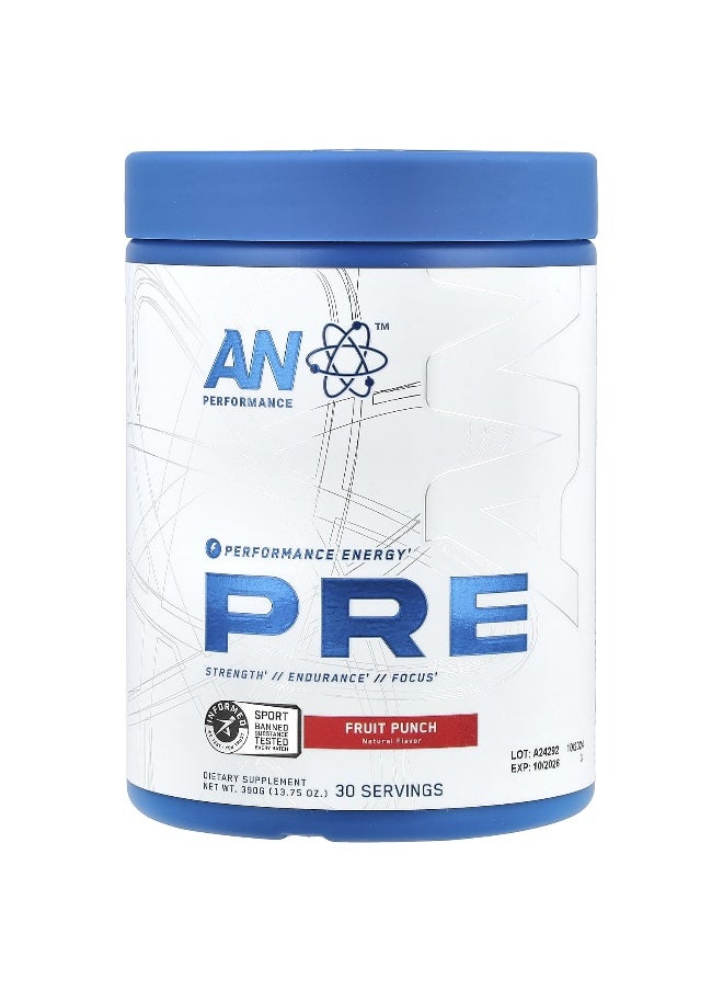 Abe - ABE, Pre-Workout, Fruit Punch, 13.75 oz (390 g) - Image 1