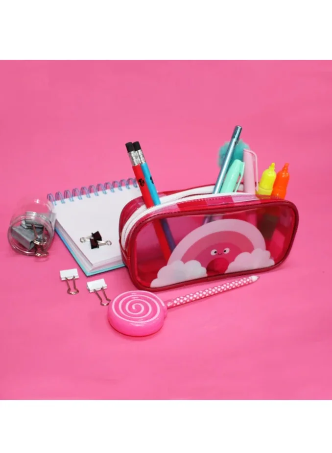 Tinc Pink Rainbow Novelty Pencil Case