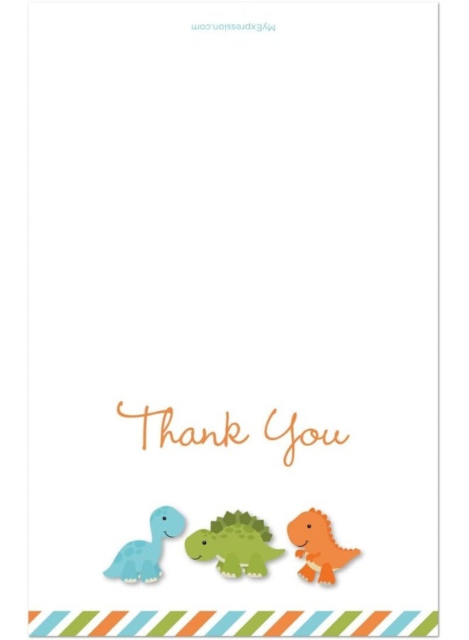 MyExpression.com بطاقات شكر لحفلات الأطفال أو استحمام الأطفال بتصميم ديناصور 50 قطعة من MyExpression.com - Image 2