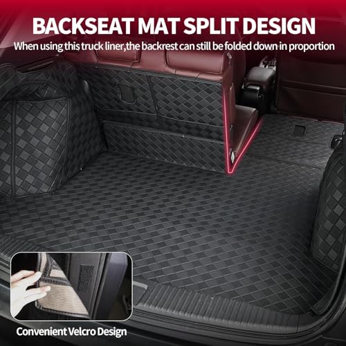 TTX LIGHTING Heavy Duty Trunk Mat for 2022-2026 Infiniti QX60 (Bench Seat Only) - Includes 2nd & 3rd Row Backrest Cargo Liners - Image 3