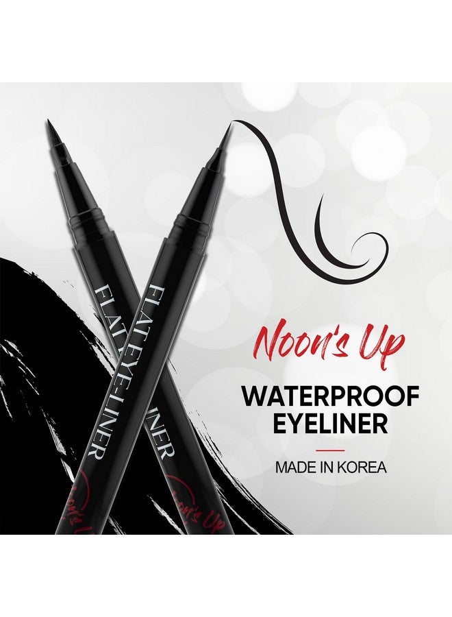 NOON'S UP Waterproof Liquid Eyeliner Pen Waterproof Eyeliner Black Eyeliner Chic Black Quick Dry Fineliner Multiliner Ultra Slim & Bold Brush 0.081Oz - Image 3