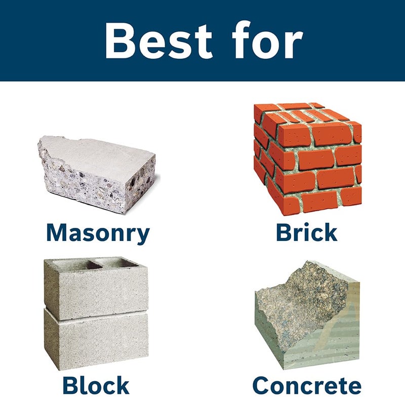 BOSCH HCK005 5-Piece Assorted Set SDS-Plus Bulldog Rotary Hammer Bits Ideal for Applications in Masonry, Brick, Block, Concrete - Image 3