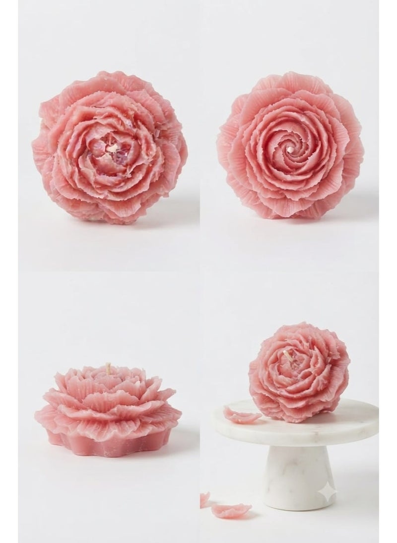 Handmade decorative candle with a blooming flower design - a beautiful piece for home and gifts - Image 3