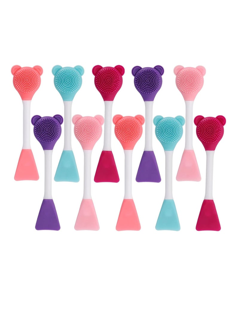 Tbestmax Tbestmax Manual Facial Brush Skin Cleansing Cleaner, Silicone Facial Scrubber, 2-in-1 Skin Care Face Wash for Deep Pore Exfoliation Massaging 10 Pcs  - Image 1