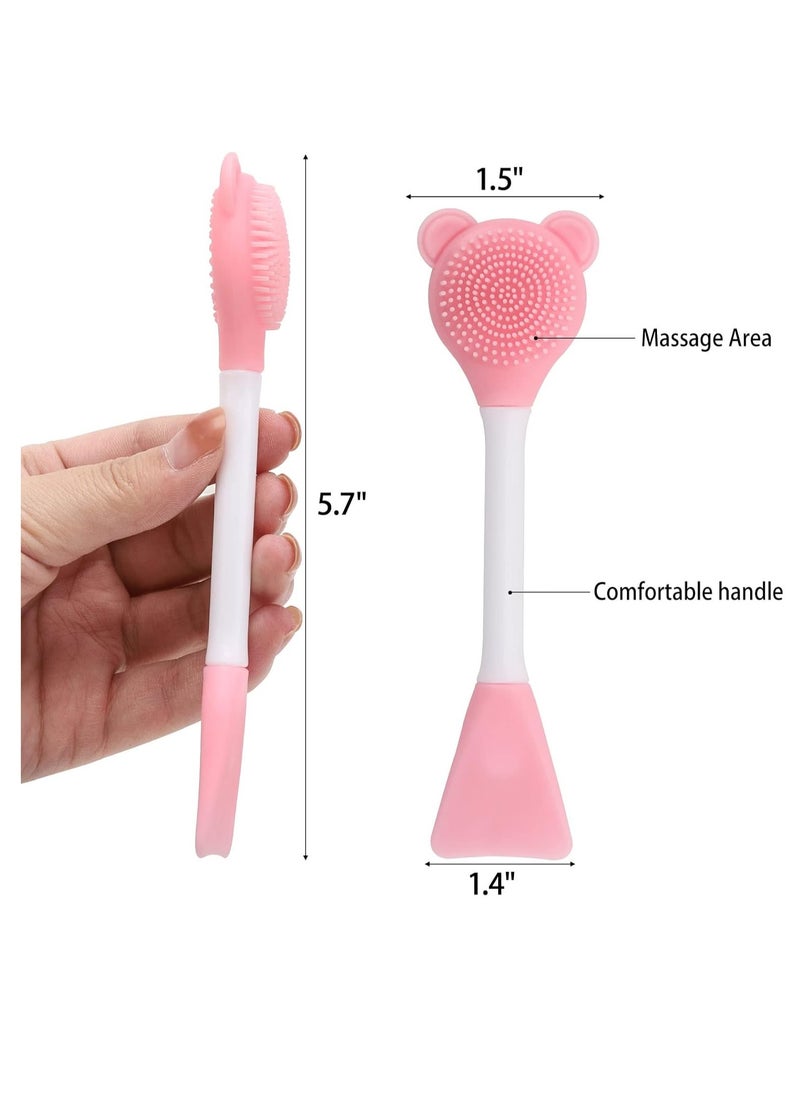 Tbestmax Tbestmax Manual Facial Brush Skin Cleansing Cleaner, Silicone Facial Scrubber, 2-in-1 Skin Care Face Wash for Deep Pore Exfoliation Massaging 10 Pcs  - Image 2