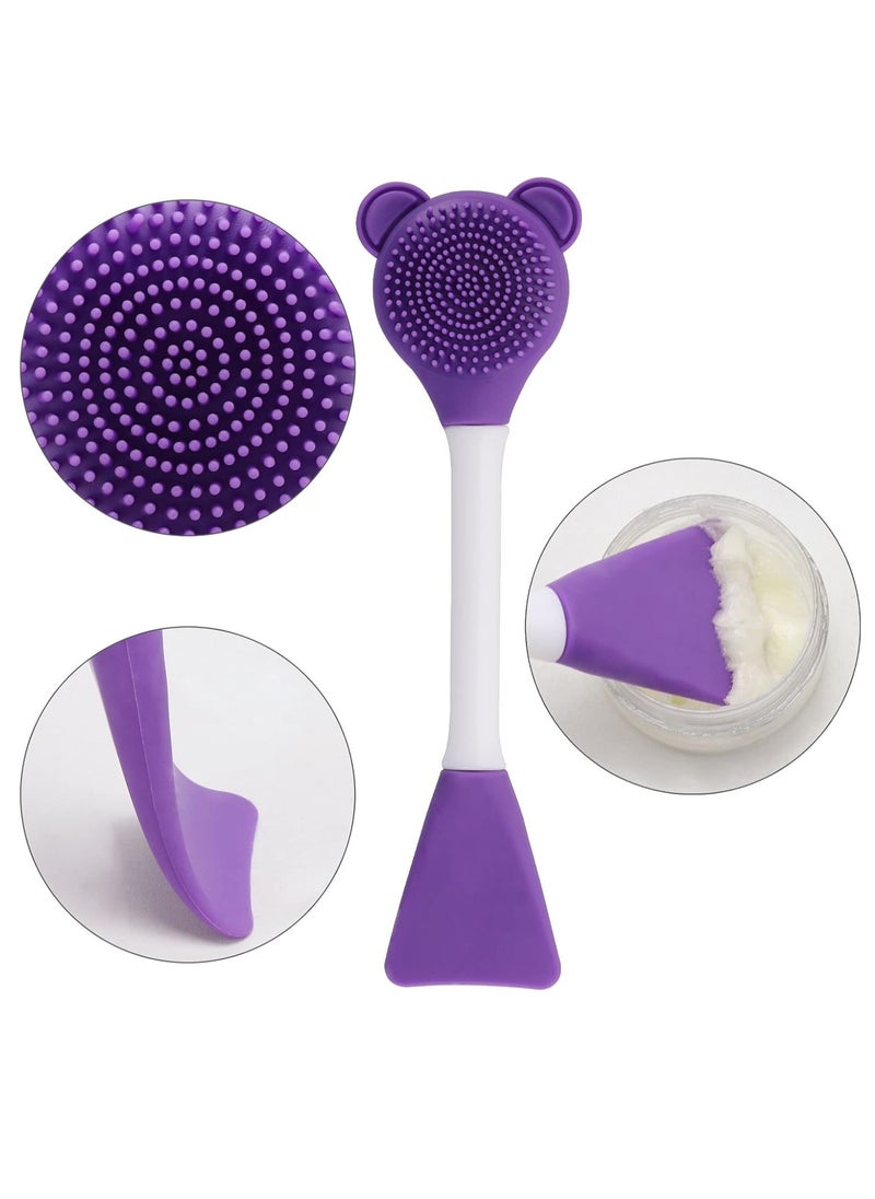 Tbestmax Tbestmax Manual Facial Brush Skin Cleansing Cleaner, Silicone Facial Scrubber, 2-in-1 Skin Care Face Wash for Deep Pore Exfoliation Massaging 10 Pcs  - Image 3