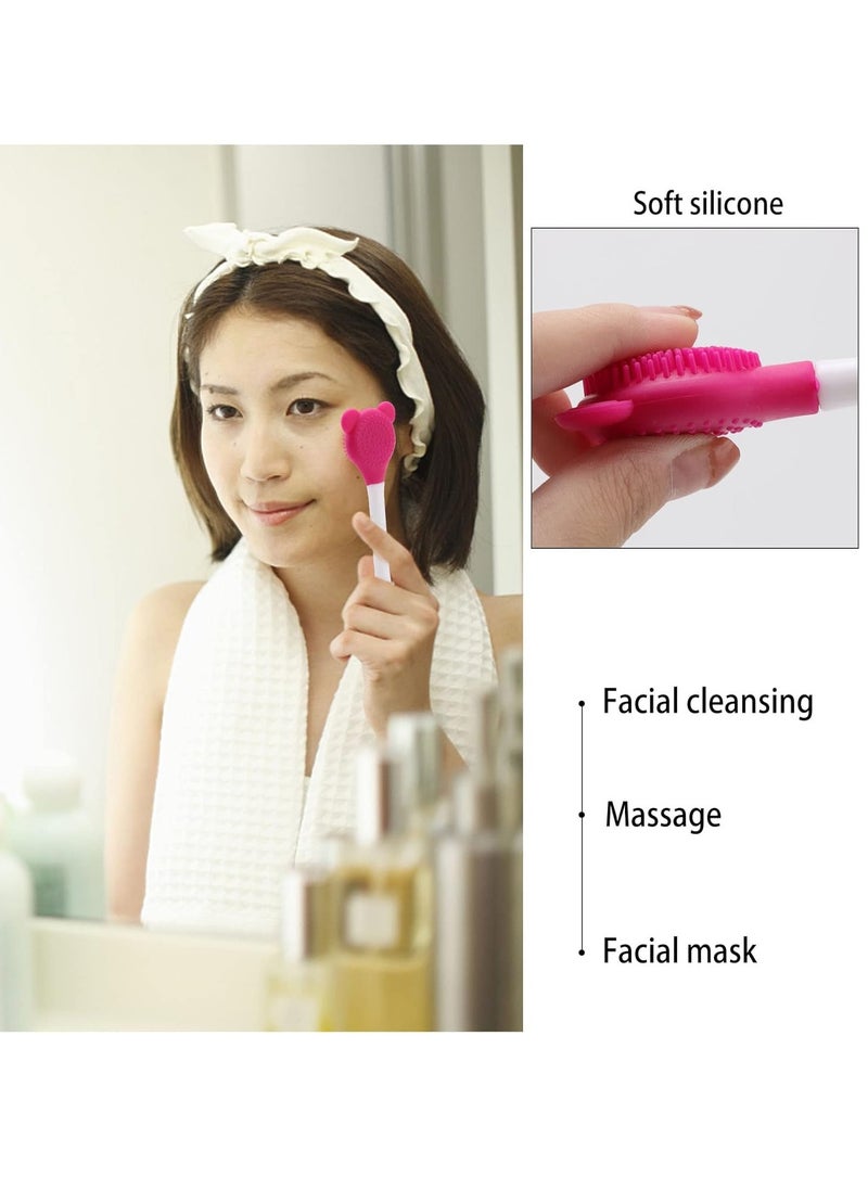 Tbestmax Tbestmax Manual Facial Brush Skin Cleansing Cleaner, Silicone Facial Scrubber, 2-in-1 Skin Care Face Wash for Deep Pore Exfoliation Massaging 10 Pcs  - Image 4