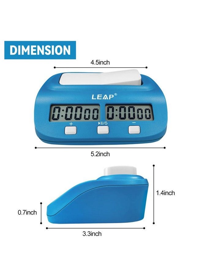 Digital Chess Clock Timer With Bonus And Delayed Time Features Chess Timer For Chess Game Igo And Chinese Chess (Blue)