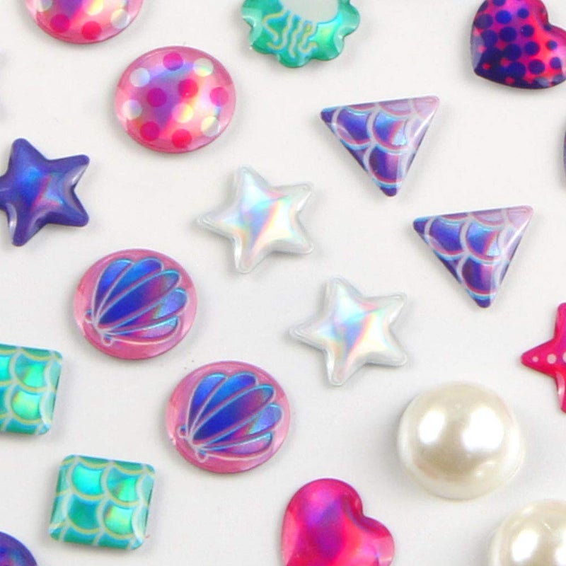 AUGSUN 240 Piece Sticker Earrings 3D Gems Girls Earrings Self-Adhesive Glitter Craft Crystal Stickers - Image 4