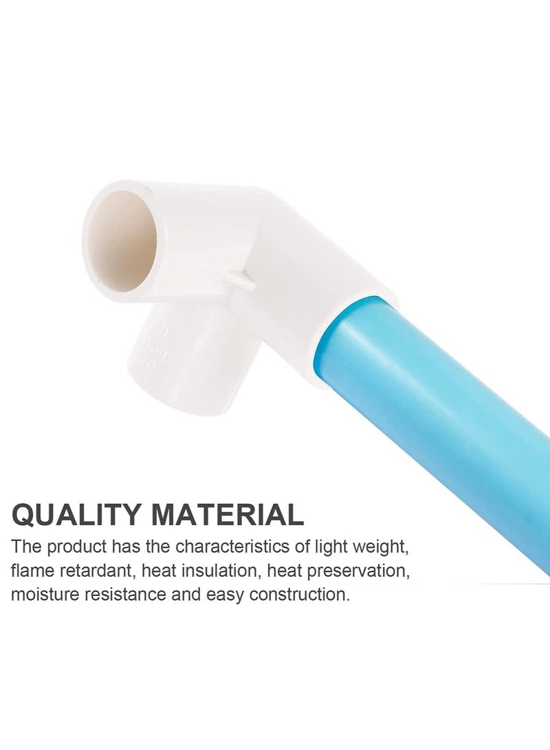 SYOSI 3 طرق تركيبات PVC الكوع 8 قطع محولات أنابيب المياه موصلات زاوية الأنابيب ملحقات الأنابيب وصلات التوصيل لرفوف PVC DIY هيكل دعم الحديقة أبيض - Image 4