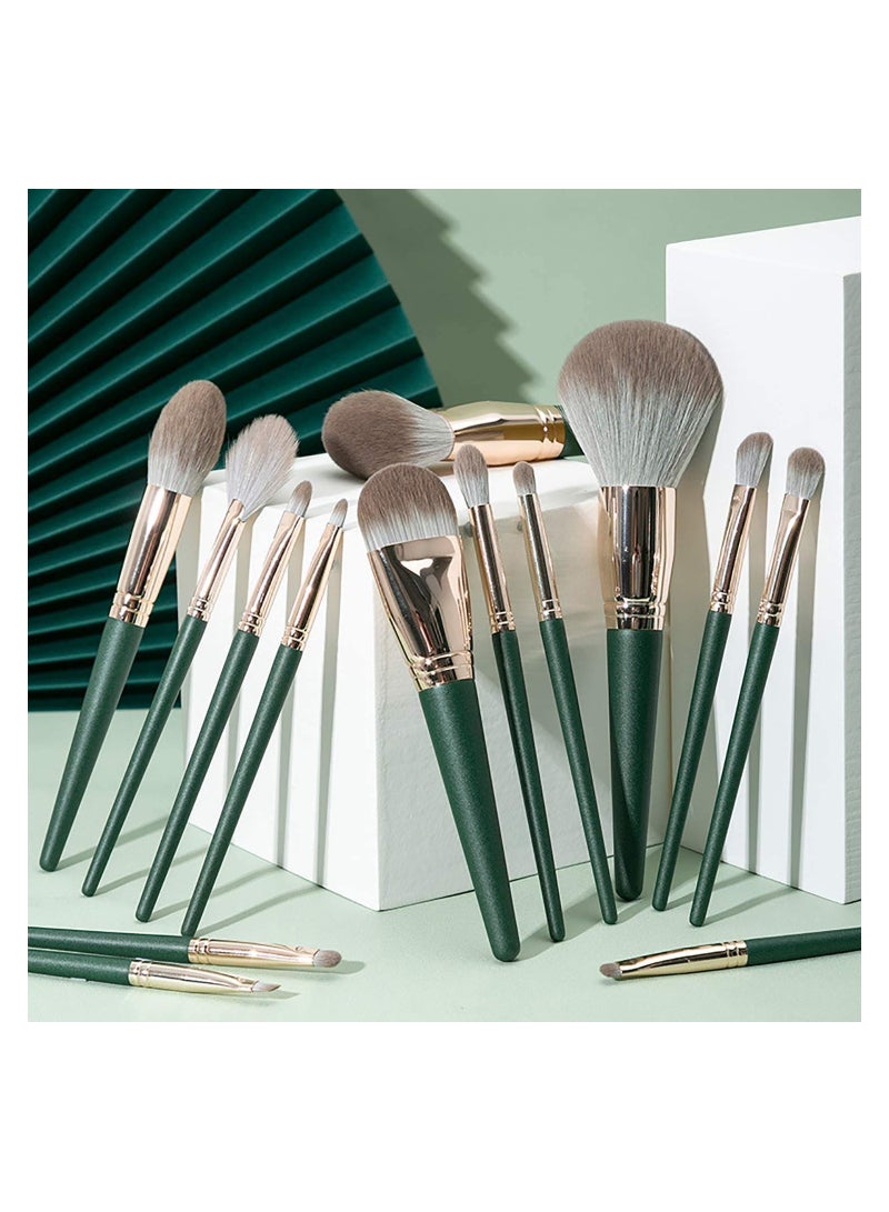 KASTWAVE 14Pcs Professional Makeup Brushes Set Cosmetic Foundation Powder Blush Eye Shadow Lip Blend Wooden Handle Make Up Brush Tool Kit with PU Leather Case - Image 5