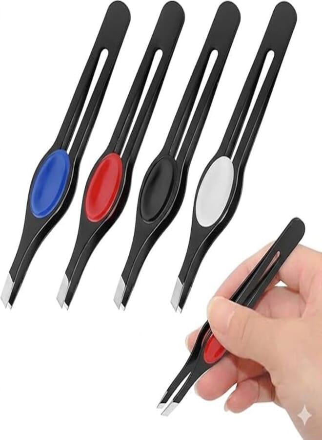 1pc Stainless Steel Tweezer For Ingrown Hair, Splinter & Blackhead Removal - Professional Quality For Men & Women- MULTICOLOR