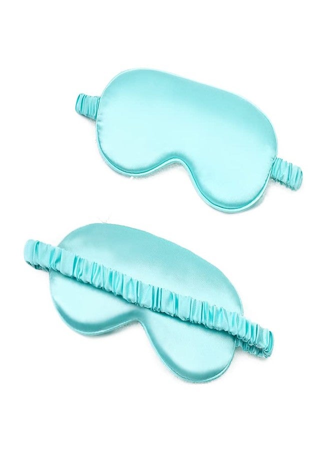 AUGEN Mulberry Silk Eye Mask, Super Smooth Sleep Mask And Blind Fold (3, Blue 2, Pack of 2) - Image 3