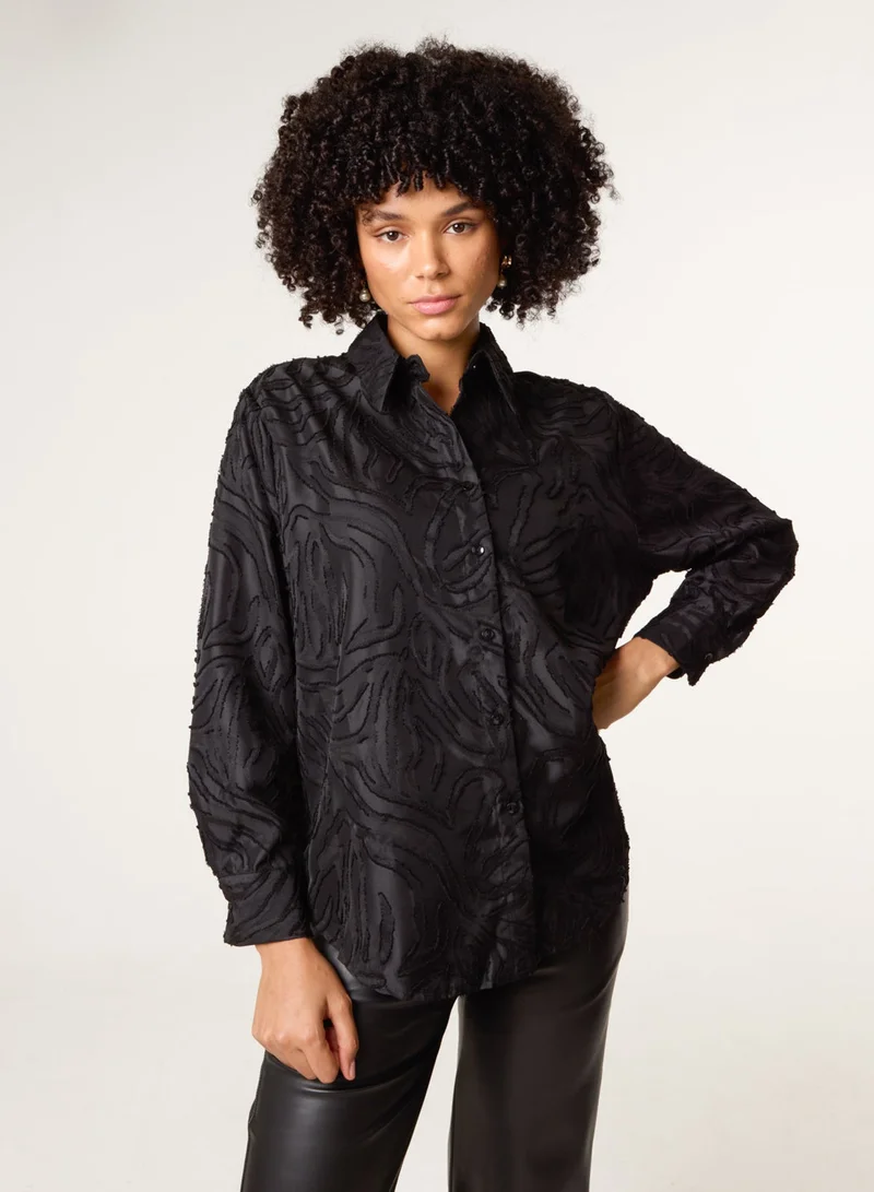 Blue Vanilla Burnact Oversized Shirt