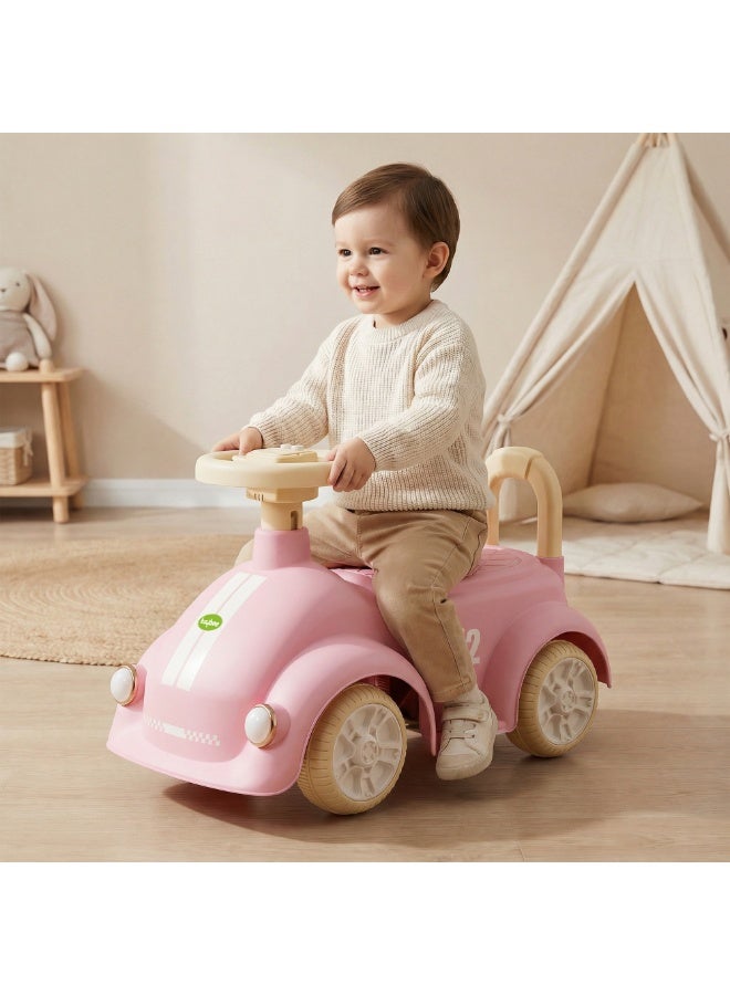 BAYBEE M2 Baby Ride on Car for Kids, Toddler Ride on Baby Car with Lights, Music, and High Backrest | Kids Push Car for Baby | Children Ride on Car for Kids Toddlers 1 to 3 Years Boy Girl Pink - Image 1