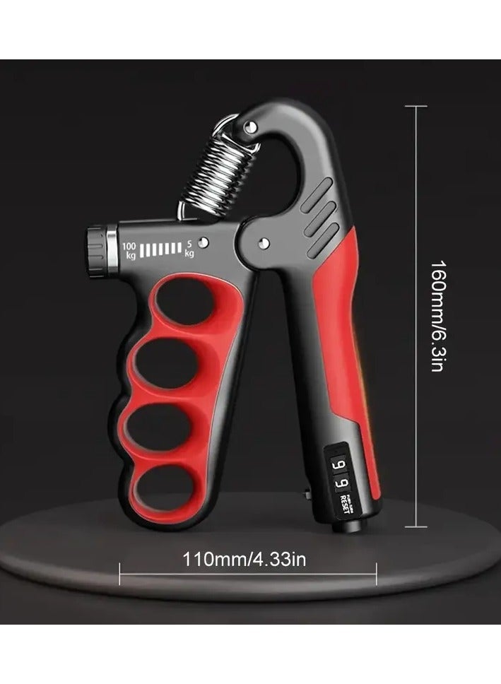 بيوينتي مقبض تقوية قبضة اليد قابل للتعديل من 5 إلى 100 كجم – مع عداد ميكانيكي، لتدريب المعصم والساعد في المنزل أو الجيم - Image 4