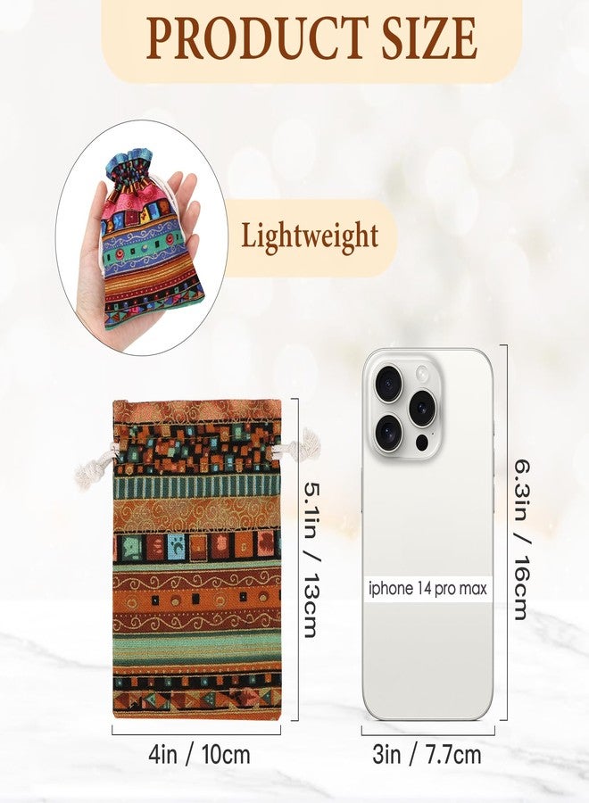 كيلوفلاي حقيبة مجوهرات مصرية من كيلوفلاي، 12 قطعة، بنقشة أزتيكية، محفظة نقود برباط، حقيبة هدايا - Image 2