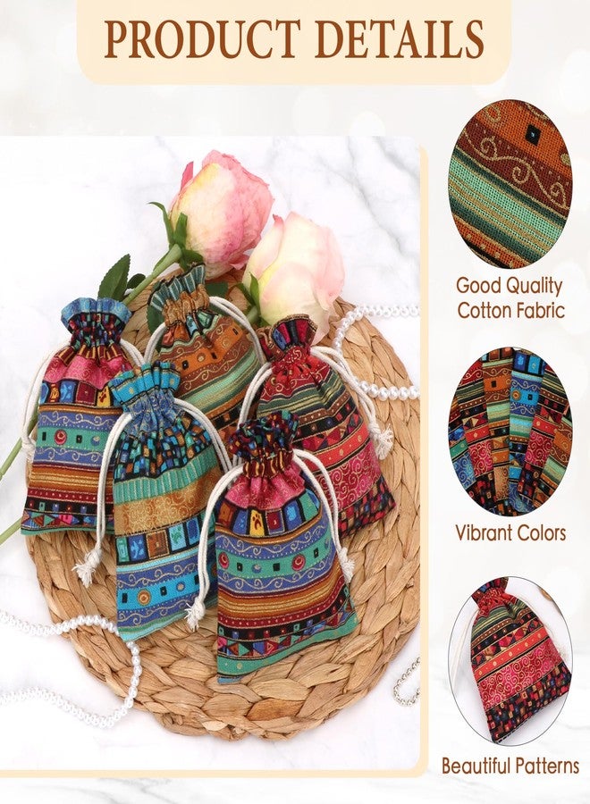 كيلوفلاي حقيبة مجوهرات مصرية من كيلوفلاي، 12 قطعة، بنقشة أزتيكية، محفظة نقود برباط، حقيبة هدايا - Image 3