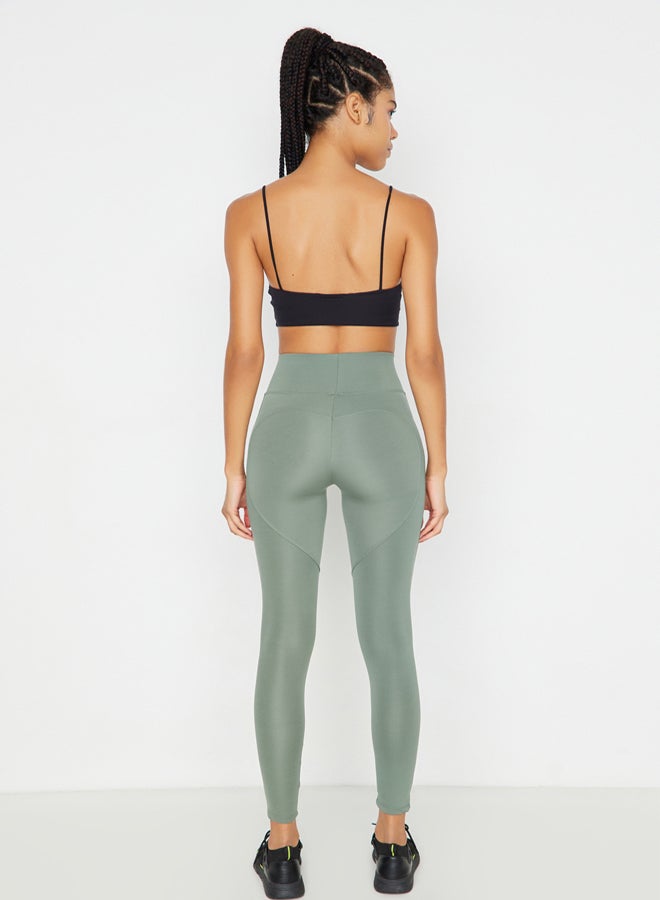 trendyol Khaki Push-Up Full Length Knitted Sports Leggings TWOAW21TA0030  - Image 5